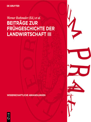 cover image of Beiträge zur Frühgeschichte der Landwirtschaft III